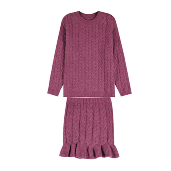 women two piece set fuchsia khaki knitted sweater o neck faux pearl button long sleeve mermaid mini skirt t0297 210514, White
women two piece set fuchsia khaki knitted sweater o neck faux pearl button long sleeve mermaid mini skirt t0297 210514, White