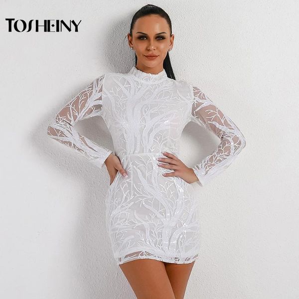 casual dresses tosheiny 2021 women high neck long sleeve sequin female solid color elegant mini dress vestdios ne1866, Black;gray
casual dresses tosheiny 2021 women high neck long sleeve sequin female solid color elegant mini dress vestdios ne1866, Black;gray