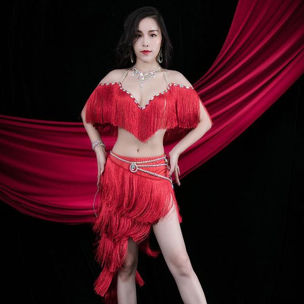 stage wear elegant high-end belly bance suit tassel bra diamond-studded belt skirt female performance clothes carnival competition, Black;red
stage wear elegant high-end belly bance suit tassel bra diamond-studded belt skirt female performance clothes carnival competition, Black;red