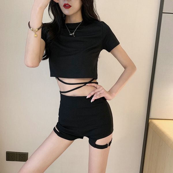 women's shorts leg design high waist tight chic ring a word show thin pants female, White;black
women's shorts leg design high waist tight chic ring a word show thin pants female, White;black