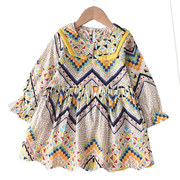 spring autumn girl geometric pattern dress kids baby retro party costumes children suit girls casual sweet dresses girl's, Red;yellow
spring autumn girl geometric pattern dress kids baby retro party costumes children suit girls casual sweet dresses girl's, Red;yellow
