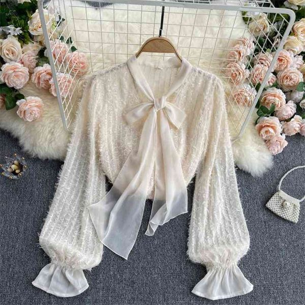 korean temperament blouse female chiffon bow tie v-neck puff sleeve blusa all-match shirt gk329 210507, White
korean temperament blouse female chiffon bow tie v-neck puff sleeve blusa all-match shirt gk329 210507, White