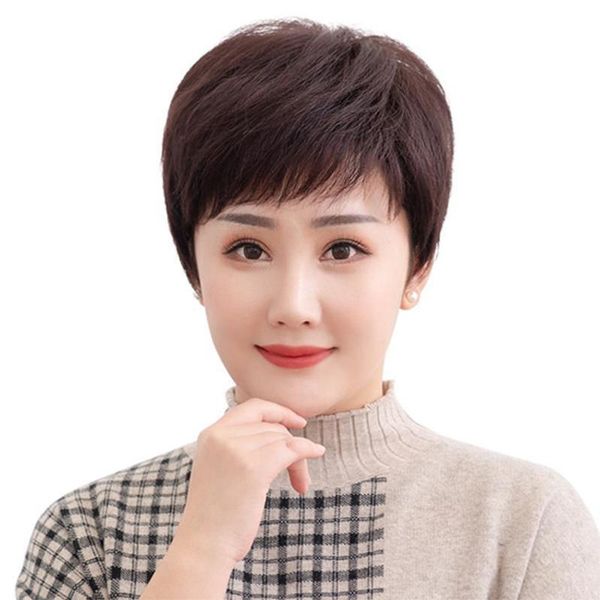 synthetic wigs lupu human hair wig short mother with bangs 2021 arrive fashion product, Black
synthetic wigs lupu human hair wig short mother with bangs 2021 arrive fashion product, Black