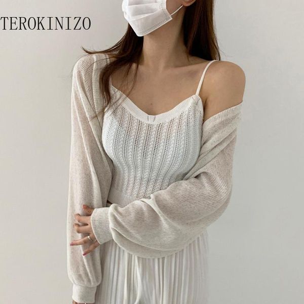 women's knits & tees terokinizo korean fashion cardigan women unicolor v neck long sleeve knitwears two piece arrival elegant outerwea, White
women's knits & tees terokinizo korean fashion cardigan women unicolor v neck long sleeve knitwears two piece arrival elegant outerwea, White