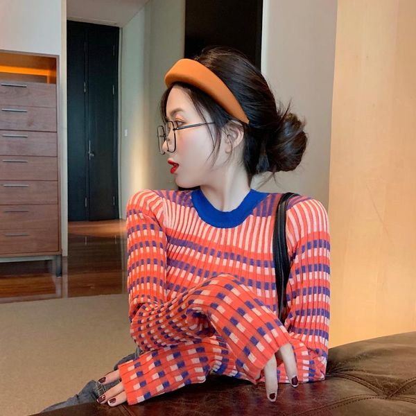 women's sweaters autumn winter women long sleeve sweater fashion geometric stripe o-neck pullover 2021 harajuku slim knit basic jersey, White;black
women's sweaters autumn winter women long sleeve sweater fashion geometric stripe o-neck pullover 2021 harajuku slim knit basic jersey, White;black