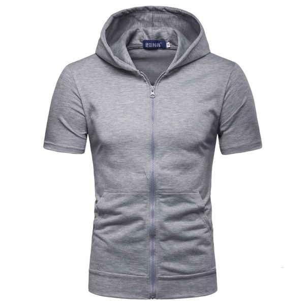 summer men's fashionable hooded jacket thin cardigan zipper hooded short sleeve sweater wear, Black
summer men's fashionable hooded jacket thin cardigan zipper hooded short sleeve sweater wear, Black