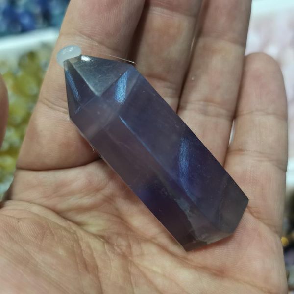 decorative objects & figurines 1pc natural fluorite hexagonal column crystal point healing wand mineral home decoration stone study room
decorative objects & figurines 1pc natural fluorite hexagonal column crystal point healing wand mineral home decoration stone study room