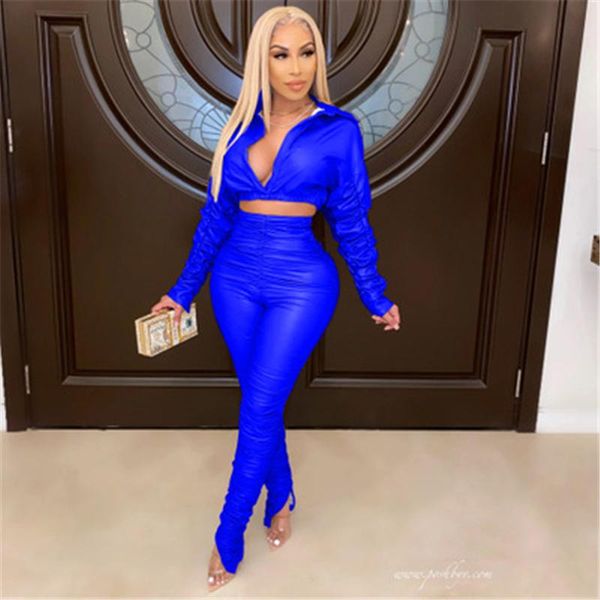 womens pu leather tracksuits fashion cardigan lapel zipper pant suits designer female spring wrinkle elasticity casual skinny 2pcs sets, Gray
womens pu leather tracksuits fashion cardigan lapel zipper pant suits designer female spring wrinkle elasticity casual skinny 2pcs sets, Gray