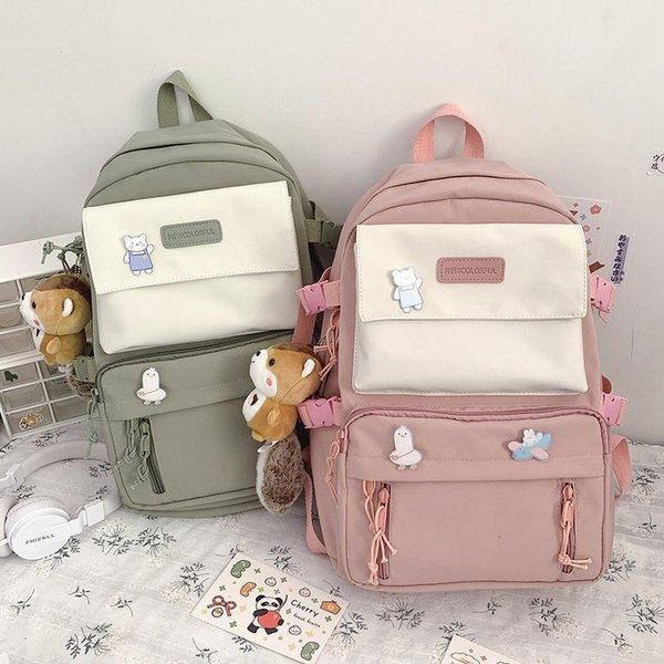 backpack college wind sweet girl student schoolbag versatile matching color simple large capacity travel bag
backpack college wind sweet girl student schoolbag versatile matching color simple large capacity travel bag