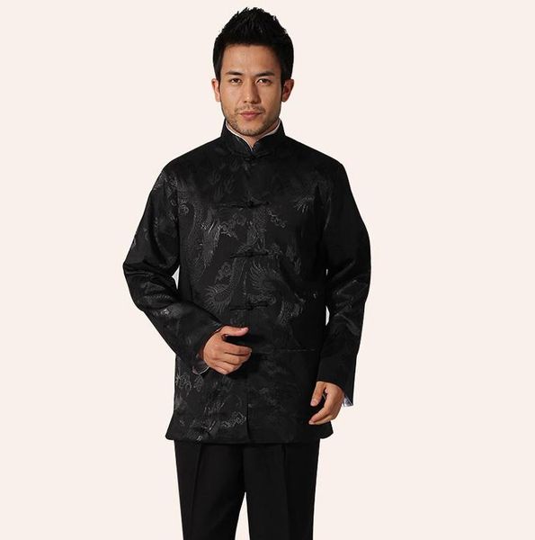 men's jackets black traditional chinese men silk satin jacket novelty coat handmade button dragon overcoat m xl xxl xxxl mn27, Black;brown
men's jackets black traditional chinese men silk satin jacket novelty coat handmade button dragon overcoat m xl xxl xxxl mn27, Black;brown