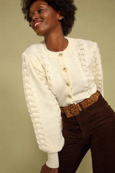 women's knits & tees women sweater 2021 autumn and winter hollow wool knit cardigan, White
women's knits & tees women sweater 2021 autumn and winter hollow wool knit cardigan, White