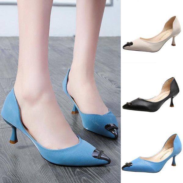 women's fashion shoes pointed stiletto shallow summer lady 2021 blue high heels ladies sandals single shoes#, Black
women's fashion shoes pointed stiletto shallow summer lady 2021 blue high heels ladies sandals single shoes#, Black