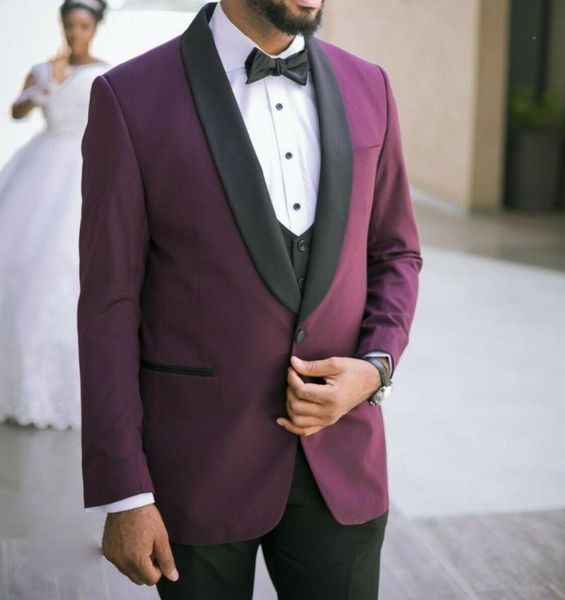 men suits burgundy and black groom tuxedos shawl lapel groomsmen wedding man ( jacket+pants+bow tie+vest ) c682 men's & blazers, White;black
men suits burgundy and black groom tuxedos shawl lapel groomsmen wedding man ( jacket+pants+bow tie+vest ) c682 men's & blazers, White;black