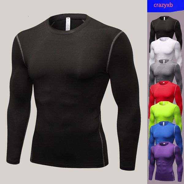 t men compression running shirt fitness tight long sleeve sport tshirt training jogging shirts gym sportswear quick dry, White;black
t men compression running shirt fitness tight long sleeve sport tshirt training jogging shirts gym sportswear quick dry, White;black