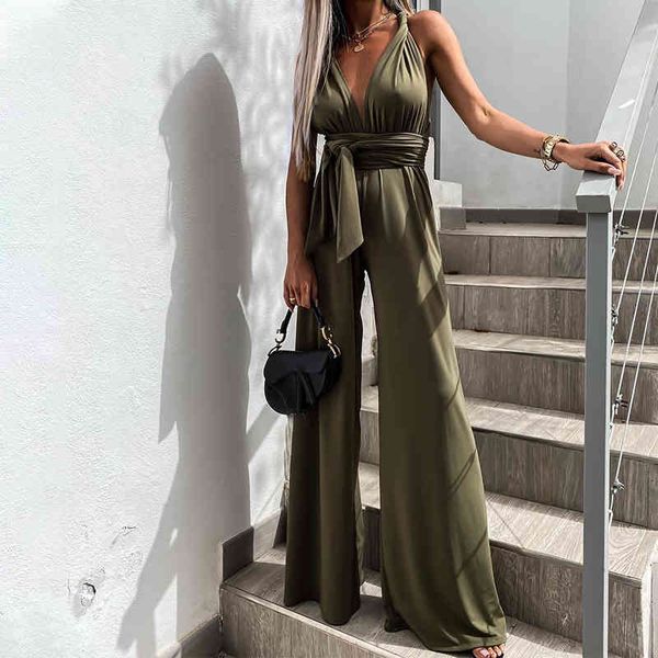 fashion women's v-neck jumpsuit sleeveless criss-cross bandage female wide leg jumpsuits summer ladies office suits 210524, Black;white
fashion women's v-neck jumpsuit sleeveless criss-cross bandage female wide leg jumpsuits summer ladies office suits 210524, Black;white