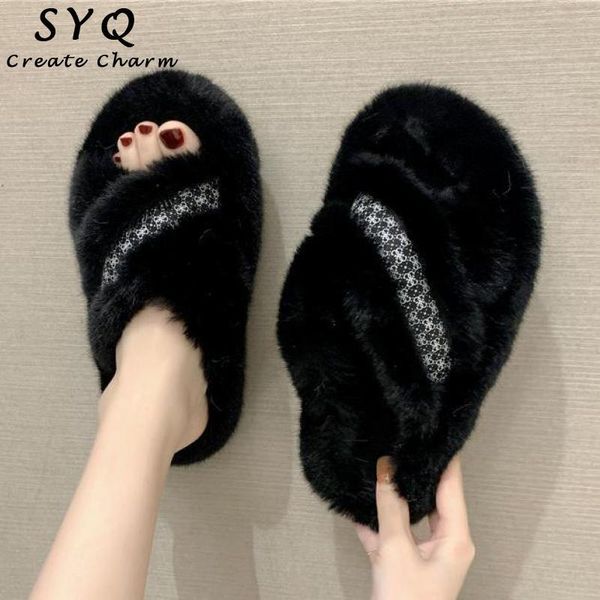 slippers furry female 2021 indoor non-slip wool drag flat bottom women home outdoor wear lazy cotton shoes, Black
slippers furry female 2021 indoor non-slip wool drag flat bottom women home outdoor wear lazy cotton shoes, Black