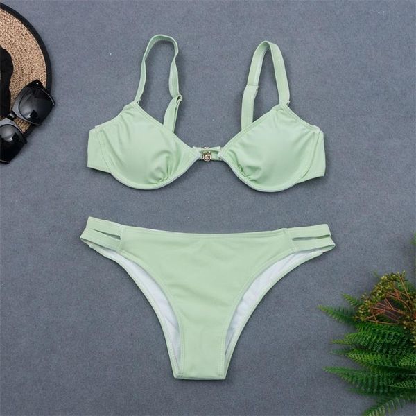 bikinis set 2021 underwired bikini women swimwear female swimsuit two-pieces solid mint greeen bather bathing suit swimming
bikinis set 2021 underwired bikini women swimwear female swimsuit two-pieces solid mint greeen bather bathing suit swimming