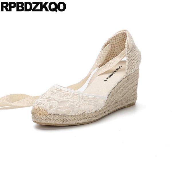 large size high heels tie up closed toe pumps women wedge platform sandals strap shoes espadrilles white lace rope, Black
large size high heels tie up closed toe pumps women wedge platform sandals strap shoes espadrilles white lace rope, Black