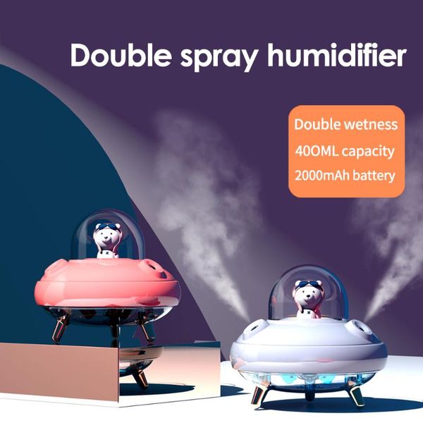humidifiers dual nozzles wireless ufo humidifier deskair cute planet bear led light ultrasonic aroma essential oil diffuser 
humidifiers dual nozzles wireless ufo humidifier deskair cute planet bear led light ultrasonic aroma essential oil diffuser