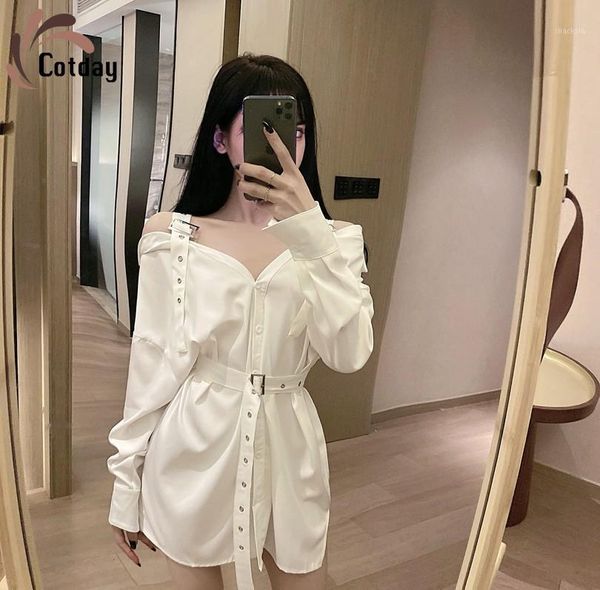 cotday long sleeve fashion hong kong style single-breasted off shoulder condole belt strap dress temperament mini casual dresses, Black;gray
cotday long sleeve fashion hong kong style single-breasted off shoulder condole belt strap dress temperament mini casual dresses, Black;gray