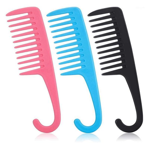 pieces wide teeth combs shower comb- pink, black and blue hair brushes1, Silver
pieces wide teeth combs shower comb- pink, black and blue hair brushes1, Silver