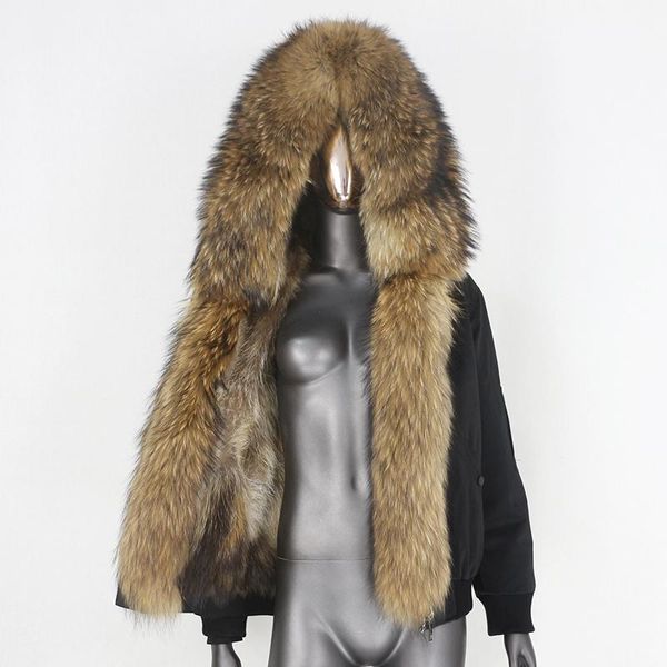 women's fur & faux cxfs 2021 waterproof bomber parka winter jacket women real coat natural raccoon outerwear streetwear detachable warm, Black
women's fur & faux cxfs 2021 waterproof bomber parka winter jacket women real coat natural raccoon outerwear streetwear detachable warm, Black