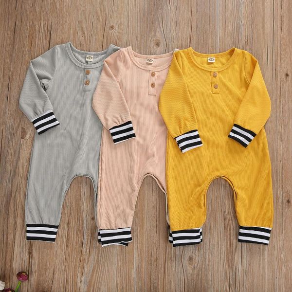 jumpsuits toddler kids autumn clothes o-neck long-sleeve ribbed jumpsuit with stripes cuffs and back trimmings for born baby girls boys, Blue
jumpsuits toddler kids autumn clothes o-neck long-sleeve ribbed jumpsuit with stripes cuffs and back trimmings for born baby girls boys, Blue