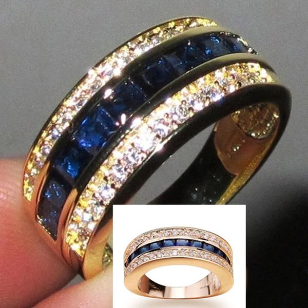 full blue square diamond ring, Silver 
full blue square diamond ring, Silver