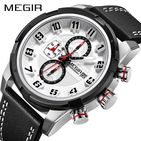 wristwatches relogio masculino mens watches men military sport wristwatch leather chronograp quartz watch erkek saat megir, Slivery;brown
wristwatches relogio masculino mens watches men military sport wristwatch leather chronograp quartz watch erkek saat megir, Slivery;brown