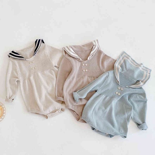 autumn winter born boys girls sailor collar jumpsuits clothes baby knit rompers knitted long sleeve children 210429, Blue
autumn winter born boys girls sailor collar jumpsuits clothes baby knit rompers knitted long sleeve children 210429, Blue