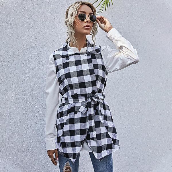 women's jackets women fashion irregular hem lace up casual jacket coat for 2021 autumn winter sleeveless plaid, Black;brown
women's jackets women fashion irregular hem lace up casual jacket coat for 2021 autumn winter sleeveless plaid, Black;brown