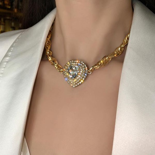golden fyuan fashion heart crystal choker for women geometric chain necklaces statement jewelry party swd9, Silver
golden fyuan fashion heart crystal choker for women geometric chain necklaces statement jewelry party swd9, Silver