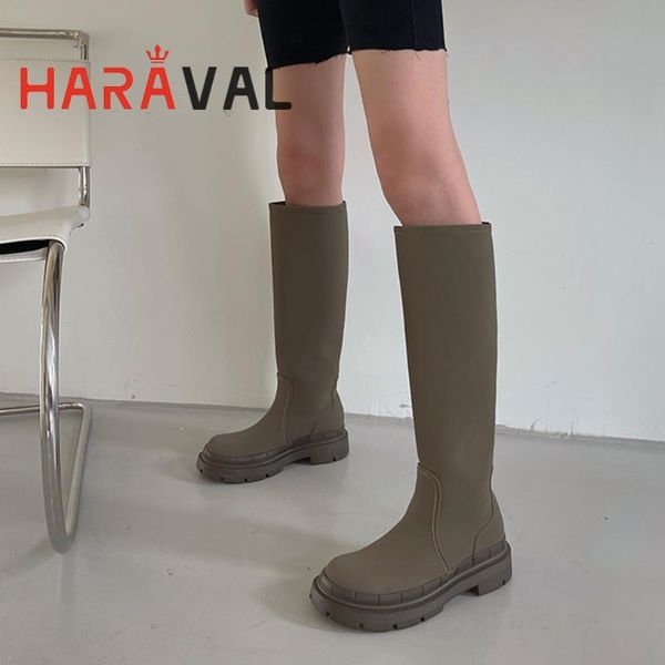 boots haraval women modern knee-high shoes thick bootom black round toe solid platform genuine leather zipper womene539l
boots haraval women modern knee-high shoes thick bootom black round toe solid platform genuine leather zipper womene539l