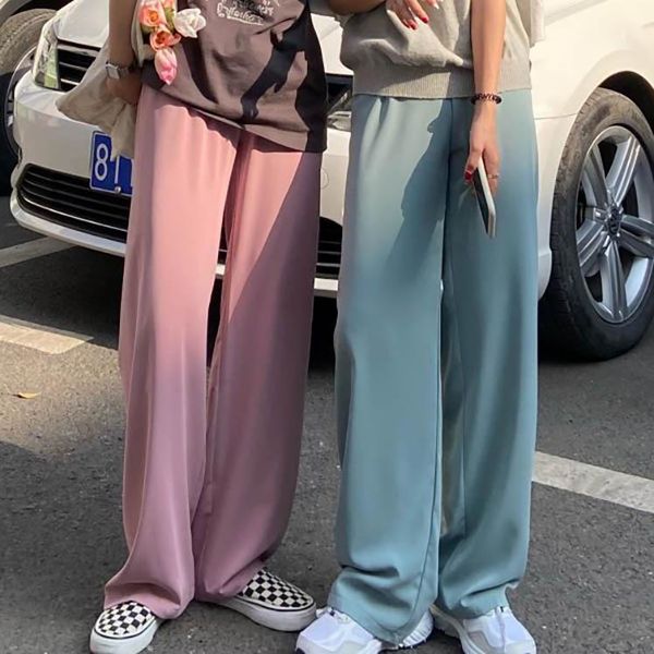 women's pants & capris igh quality 2021 wide-leg high waist full-lenth loose black casual long ice silk women trousers, Black;white
women's pants & capris igh quality 2021 wide-leg high waist full-lenth loose black casual long ice silk women trousers, Black;white