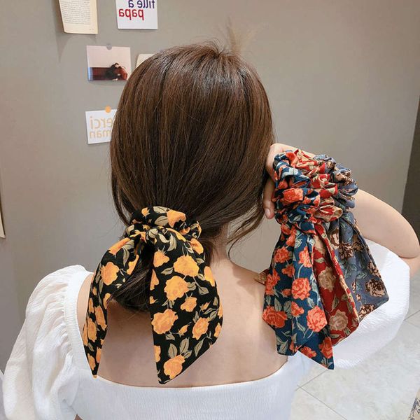 hair rubber bandshair bandsbroken flower french hairband south korean band elastic headband net red ribbon sennv headdress hair rope, Pink
