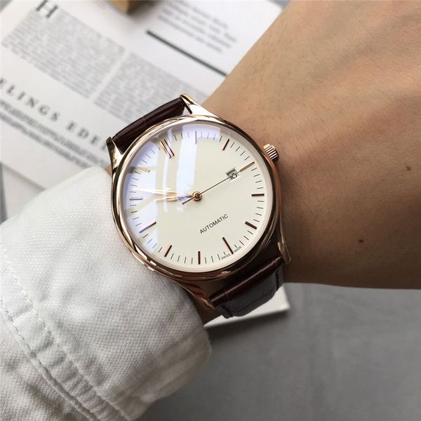 men's luxury fashion watch leisure business imported mechanical movement leather watchband aaa watch, Slivery;brown
men's luxury fashion watch leisure business imported mechanical movement leather watchband aaa watch, Slivery;brown