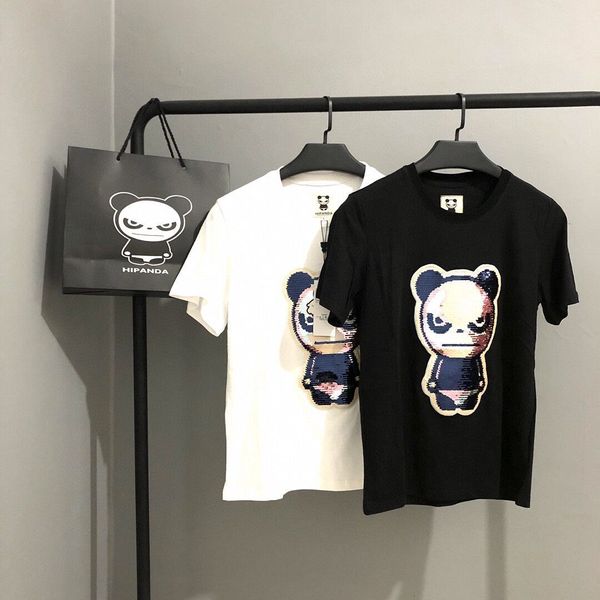 t shirt hi panda fashion brand hipanda cotton short sleeve t-ray sequin print in 2021 summer, White;black
t shirt hi panda fashion brand hipanda cotton short sleeve t-ray sequin print in 2021 summer, White;black