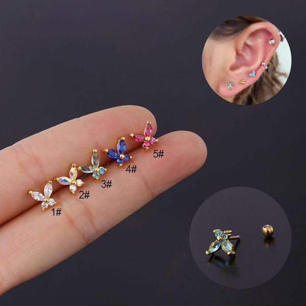 stud 1pc spring piercing insect butterfly earrings for women trend jewelry stainless steel earring sutds colorful, Golden;silver
stud 1pc spring piercing insect butterfly earrings for women trend jewelry stainless steel earring sutds colorful, Golden;silver