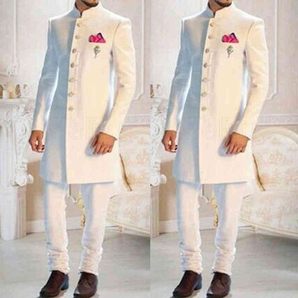 men's suits & blazers classic long groom tuxedos for weddng with stand collar male fashion 2 piece white men set blazer pants 72is, White;black
men's suits & blazers classic long groom tuxedos for weddng with stand collar male fashion 2 piece white men set blazer pants 72is, White;black