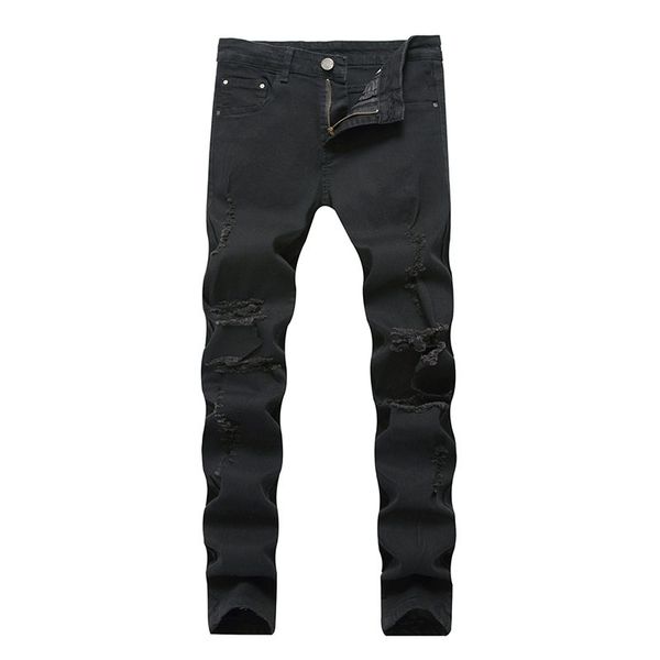 mens casual jeans fashional denim pants knees holes embroidery pencil washed high quality, Blue
mens casual jeans fashional denim pants knees holes embroidery pencil washed high quality, Blue