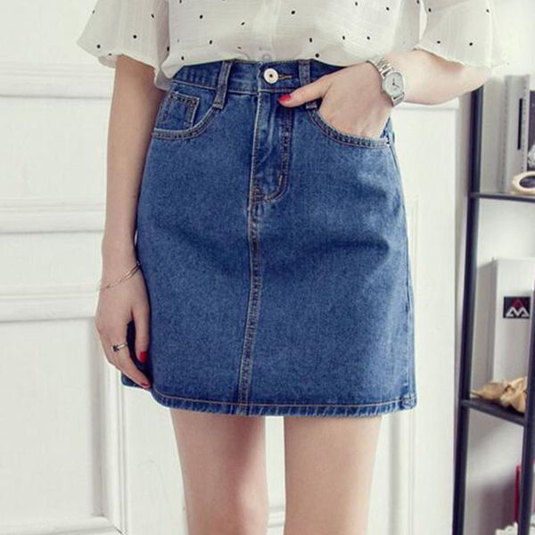 skirts fresh stylish summer casual a-line denim women female high waist korean style pure blue jean mini plus size, Black
skirts fresh stylish summer casual a-line denim women female high waist korean style pure blue jean mini plus size, Black