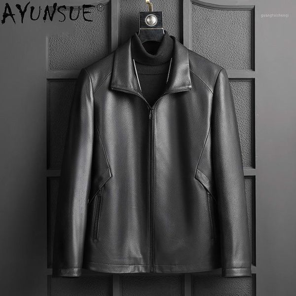 men's leather & faux ayunsue men clothing genuine sheepskin jacket motorcycle autumn clothes 2021 korean style jackets ropa hombre lxr9, Black
men's leather & faux ayunsue men clothing genuine sheepskin jacket motorcycle autumn clothes 2021 korean style jackets ropa hombre lxr9, Black