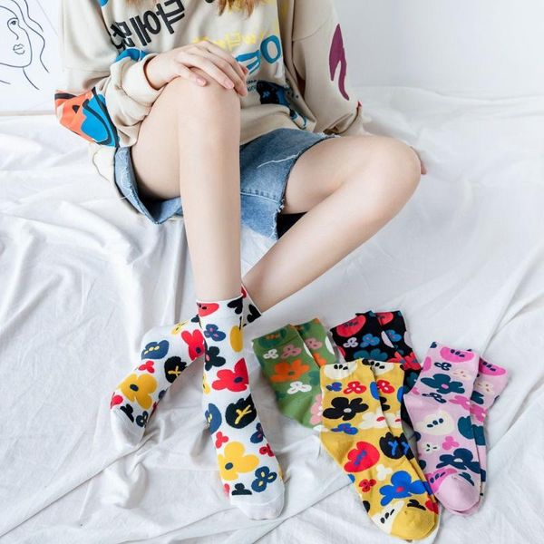 socks & hosiery amorn spring autumn flowers cotton multicolor middle tube women's europe america trendy college style casual ladies sox, Black;white
socks & hosiery amorn spring autumn flowers cotton multicolor middle tube women's europe america trendy college style casual ladies sox, Black;white