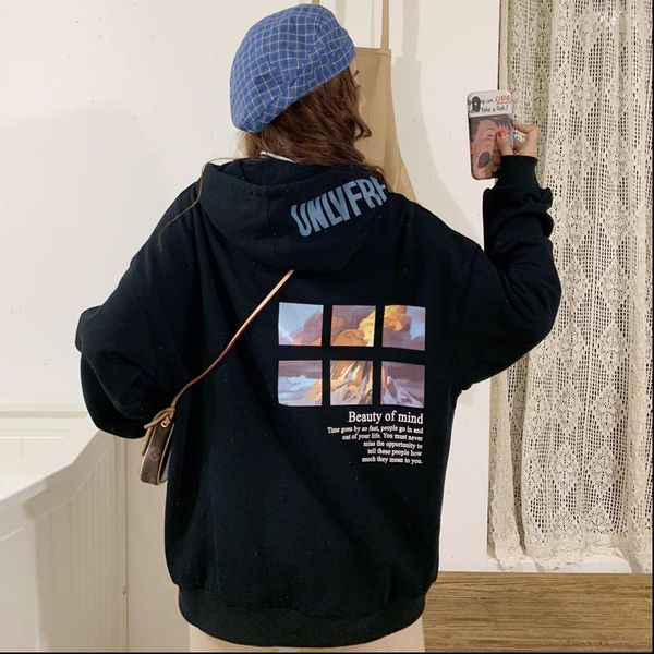 oversized funny streetwear chic leisure womens hoodies hooded soft loose simple cartoon printed fashion, Black
oversized funny streetwear chic leisure womens hoodies hooded soft loose simple cartoon printed fashion, Black