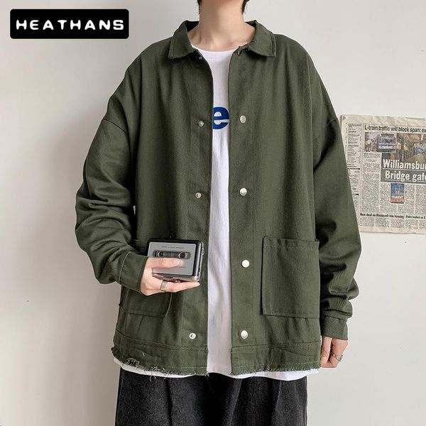 men's jackets men retro solid color simple korean style turn-down collar cargo jacket leisure harajuku spring autumn outwear, Black;brown
men's jackets men retro solid color simple korean style turn-down collar cargo jacket leisure harajuku spring autumn outwear, Black;brown