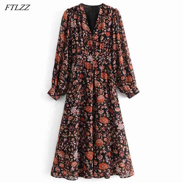 spring autumn women v-neck puff sleeve chiffon dress vintage floral print long casual seaside beach 210430, Black;gray
spring autumn women v-neck puff sleeve chiffon dress vintage floral print long casual seaside beach 210430, Black;gray