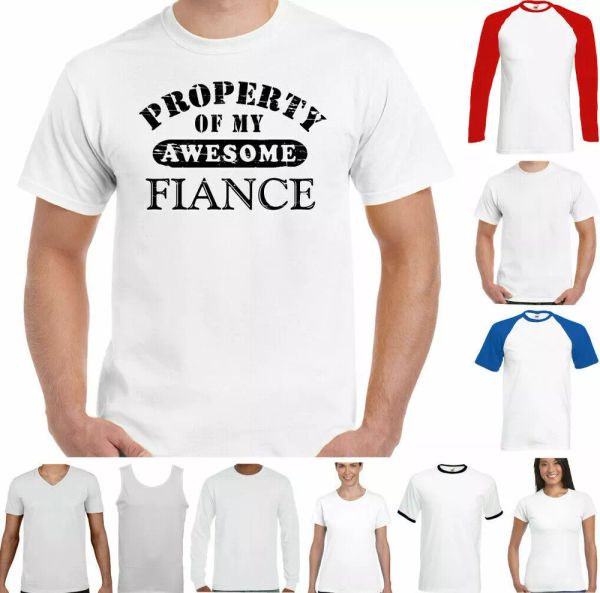 fiance t-shirt mens funny engagement fiancee boyfriend property of my awesome, White;black
fiance t-shirt mens funny engagement fiancee boyfriend property of my awesome, White;black