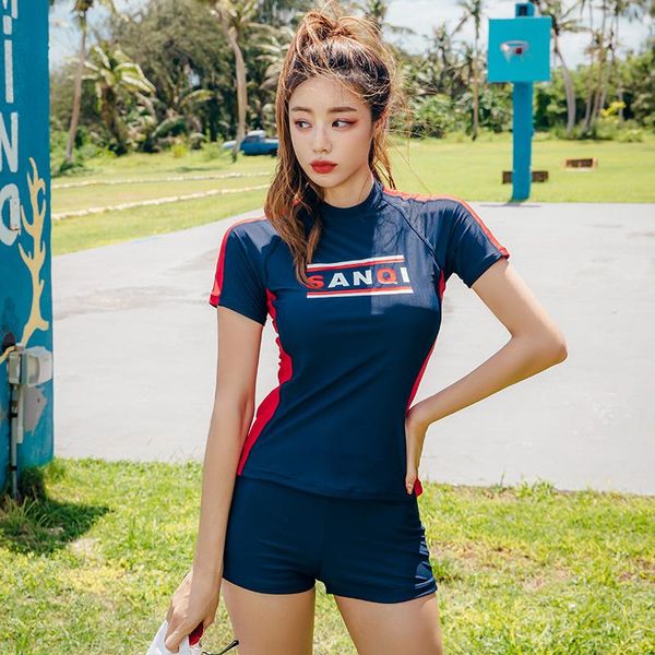 one-piece suits sanqi female swimsuit ladies split-type boxer korean conservative small chest gathered large size spring swimwear
one-piece suits sanqi female swimsuit ladies split-type boxer korean conservative small chest gathered large size spring swimwear