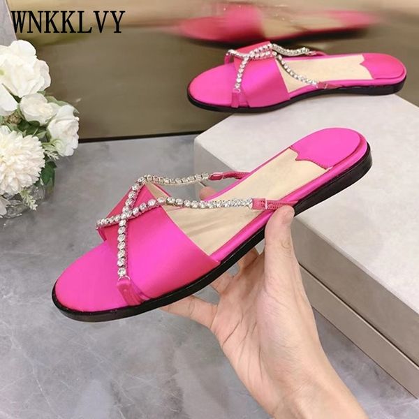 2021 slippers women summer flat heel sandals leisure vacation crystal decor shoes satin meles flip flops beach sandalias, Black
2021 slippers women summer flat heel sandals leisure vacation crystal decor shoes satin meles flip flops beach sandalias, Black