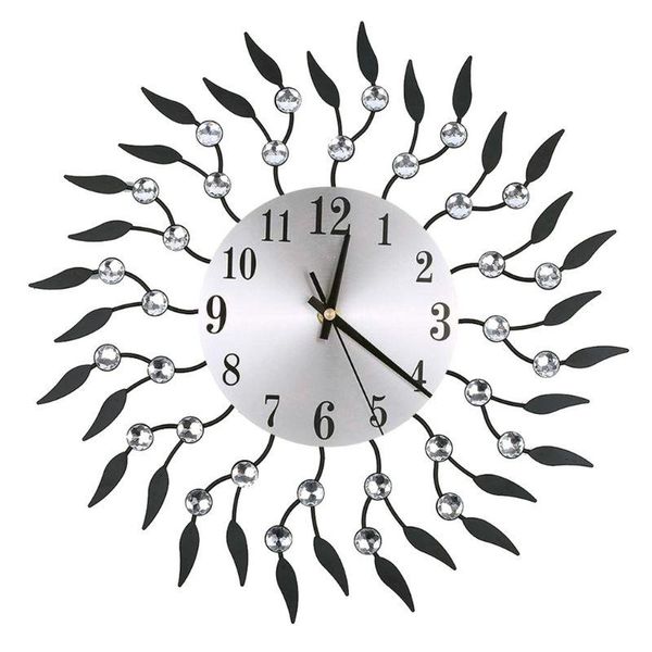 wall clocks 15 inch 3d large clock shiny diamond rhinestone leaf modern silent living room home decoration
wall clocks 15 inch 3d large clock shiny diamond rhinestone leaf modern silent living room home decoration